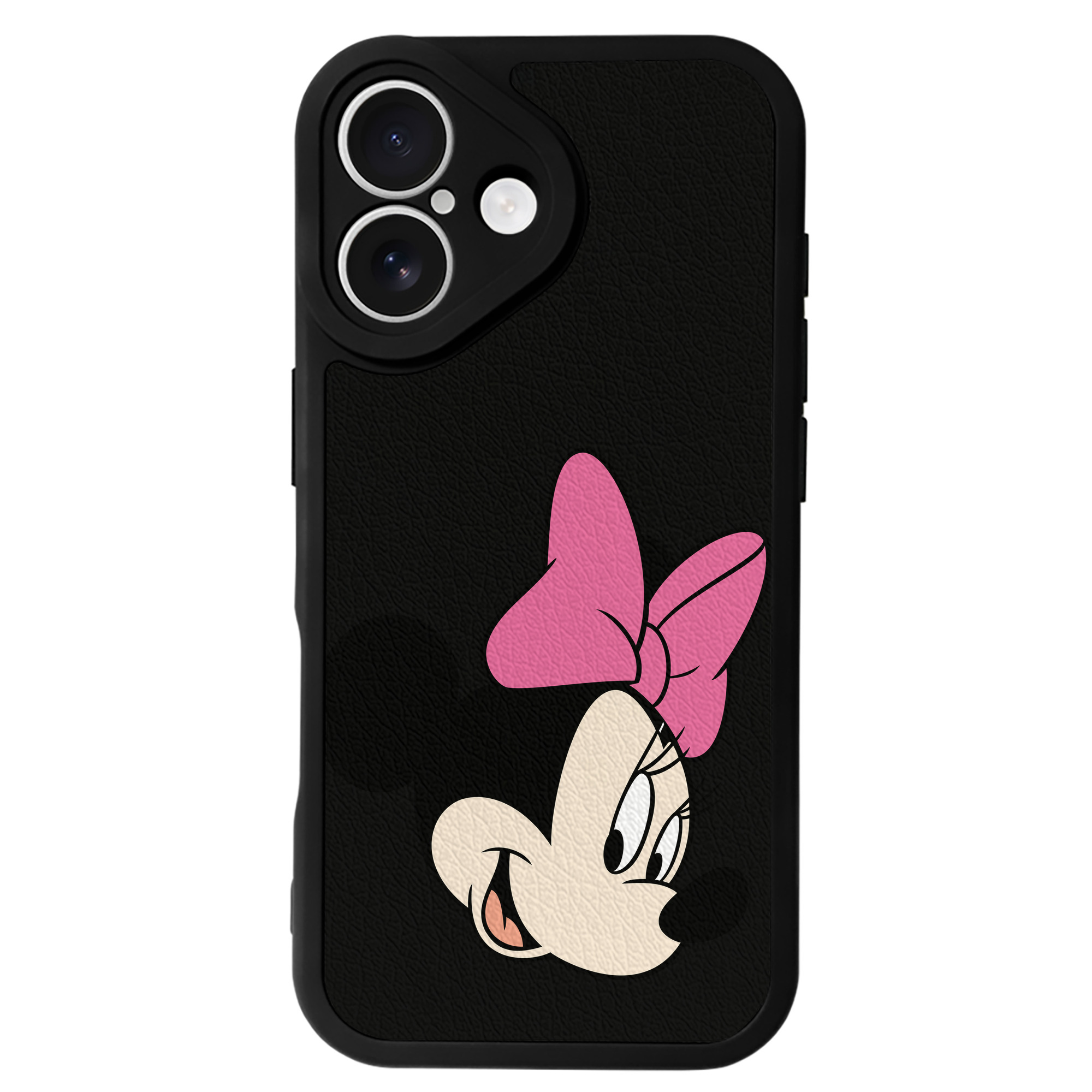 （画像用） ミッキーマウス Mickey Mouse 【iPhone 16シリーズ対応】シリコンスマホケース（レザー調） 材質：シリコン